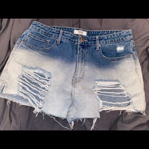 Bleached Ripped Forever 21 Jean Shorts